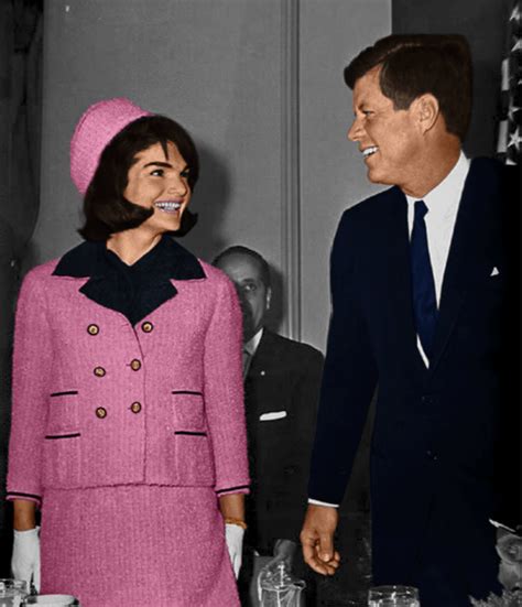 jackie kennedy pink chanel dress blood|john f kennedy pink Chanel suit.